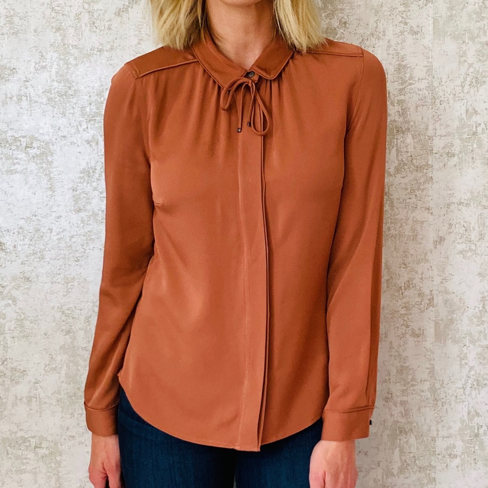 AYR Silk Button Down Top